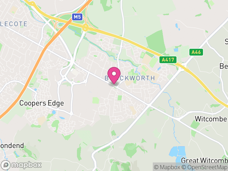 Map of Brockworth, Tewkesbury