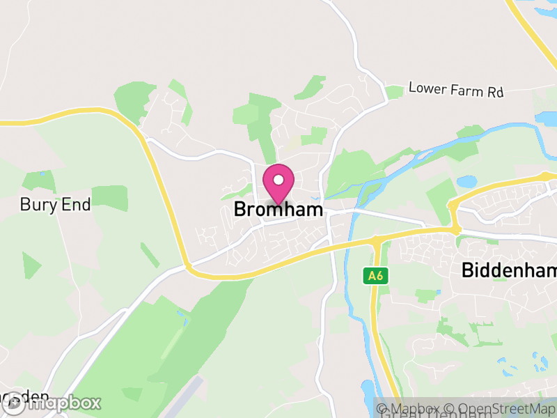 Map of Bromham, Bedford