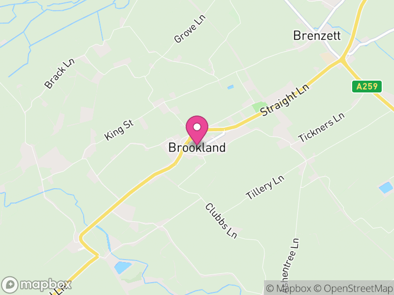 Map of Brookland, Folkestone and Hythe