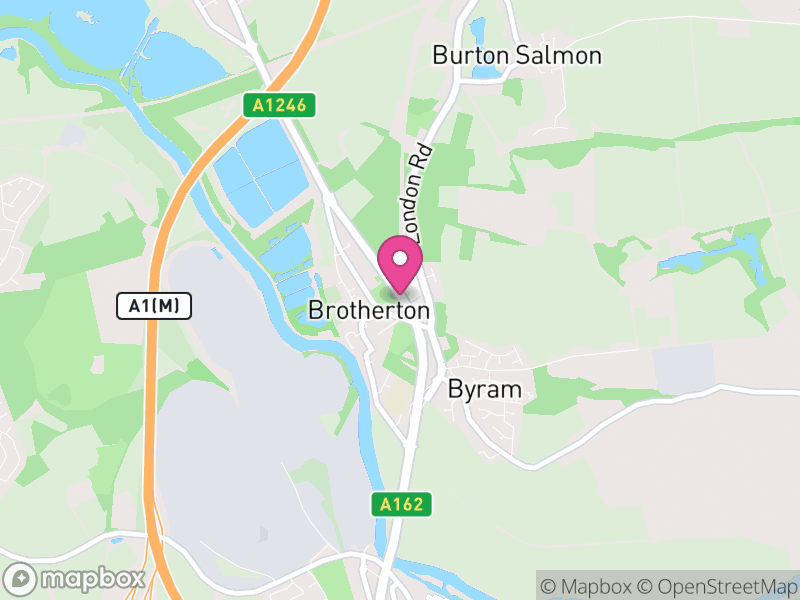 Map of Brotherton, North Yorkshire