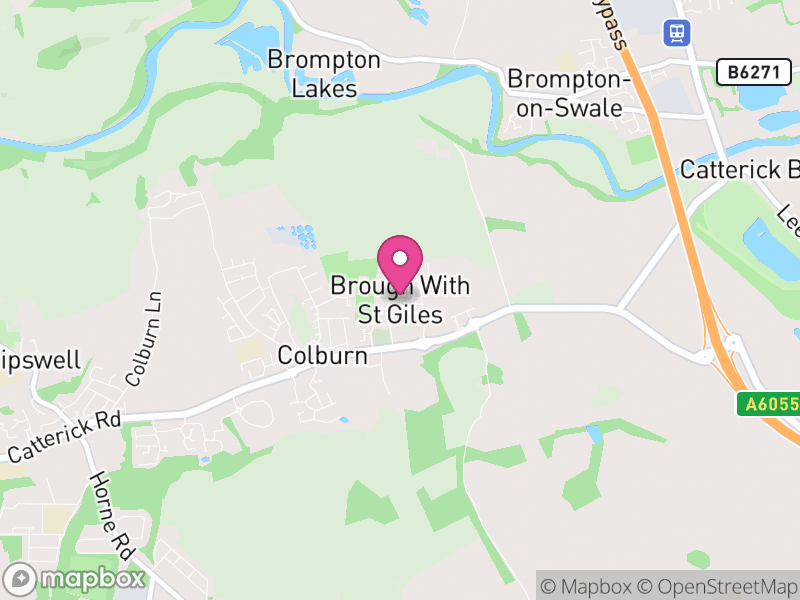 Map of Brough with St. Giles, North Yorkshire