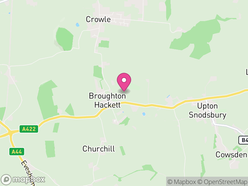 Map of Broughton Hackett, Wychavon