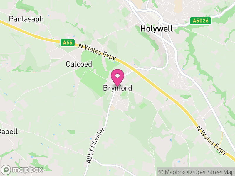 Map of Brynford, Flintshire