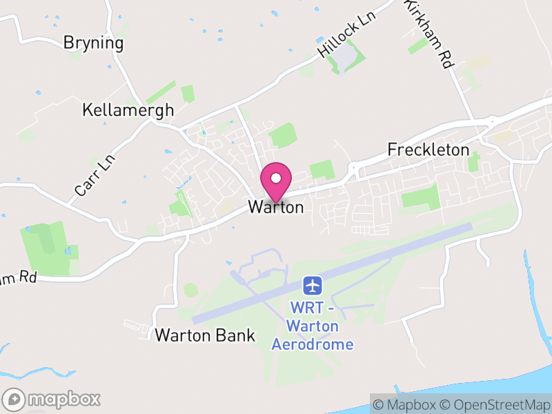 Map of Bryning-with-Warton, Fylde