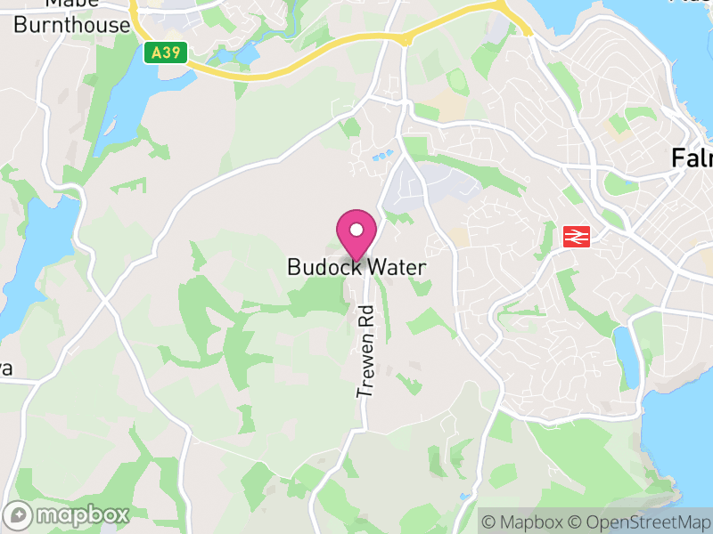 Map of Budock, Cornwall