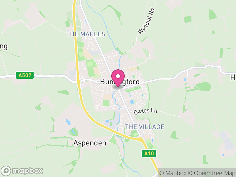 Map of Buntingford, East Hertfordshire