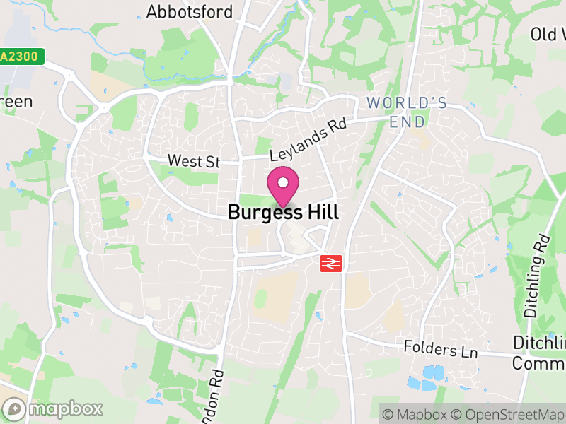 Map of Burgess Hill, Mid Sussex