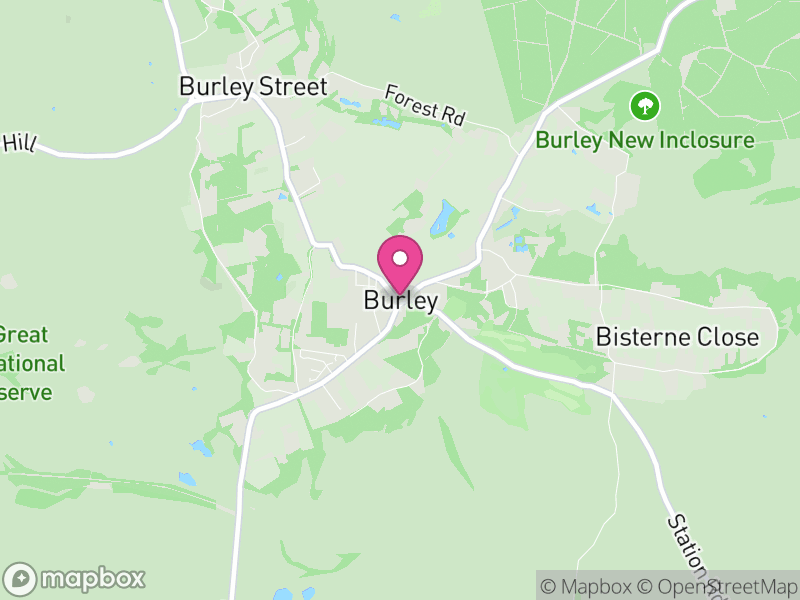 Map of Burley, New Forest
