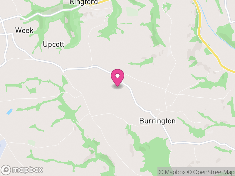 Map of Burrington, North Devon