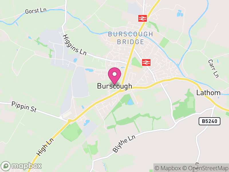 Map of Burscough, West Lancashire