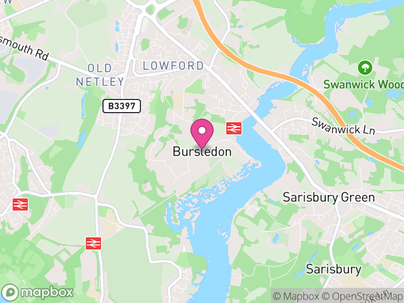 Map of Bursledon, Eastleigh