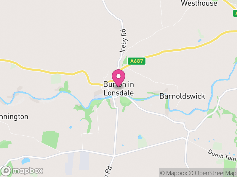 Map of Burton in Lonsdale, North Yorkshire