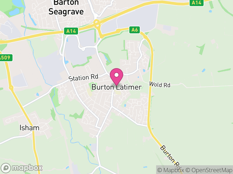 Map of Burton Latimer, North Northamptonshire