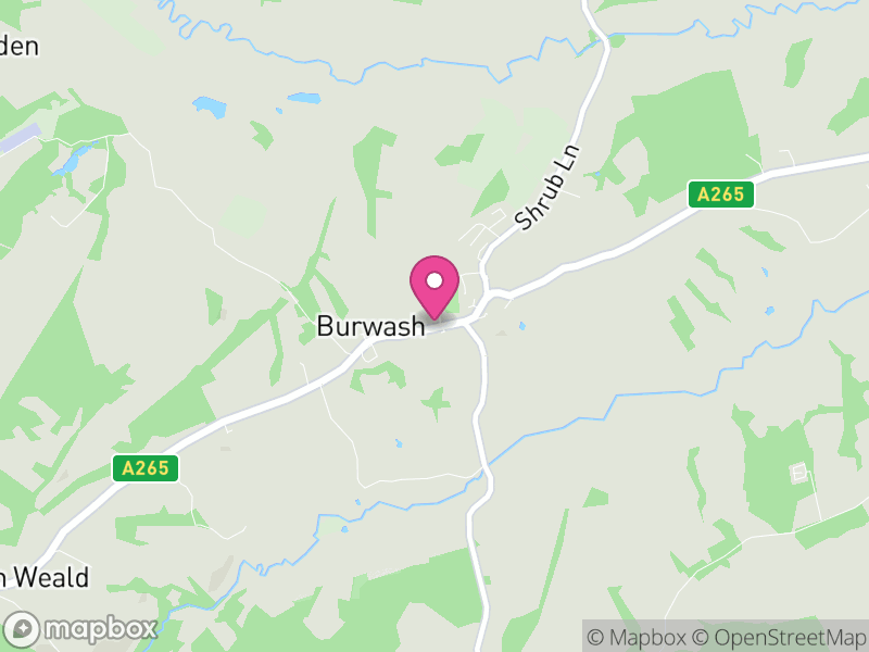 Map of Burwash, Rother