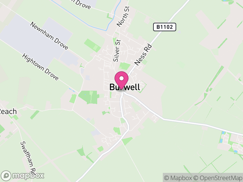 Map of Burwell, East Cambridgeshire