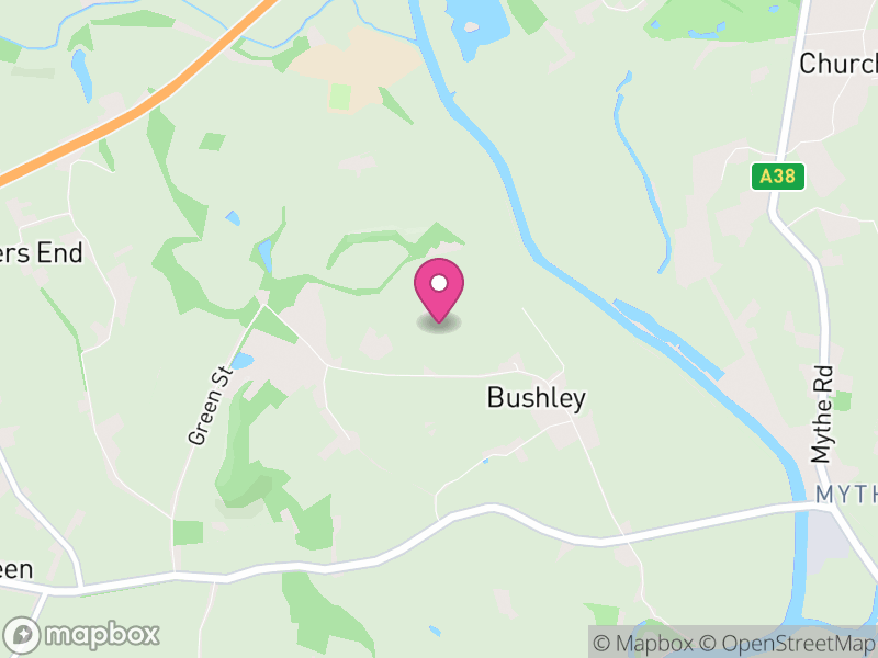 Map of Bushley, Malvern Hills