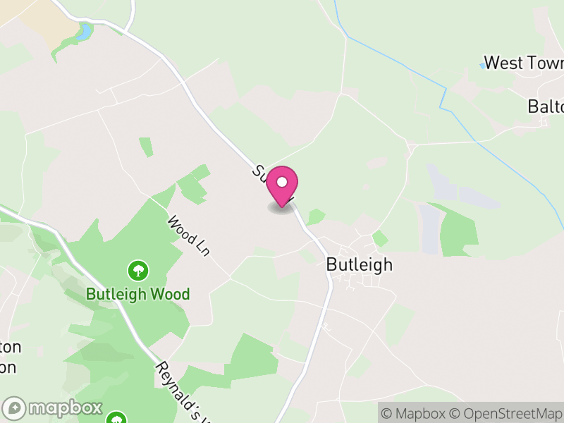 Map of Butleigh, Somerset