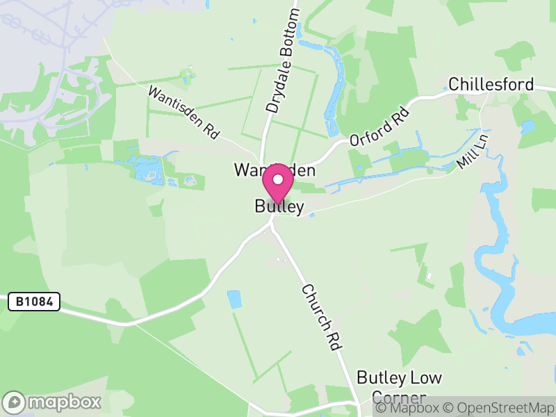Map of Butley, East Suffolk