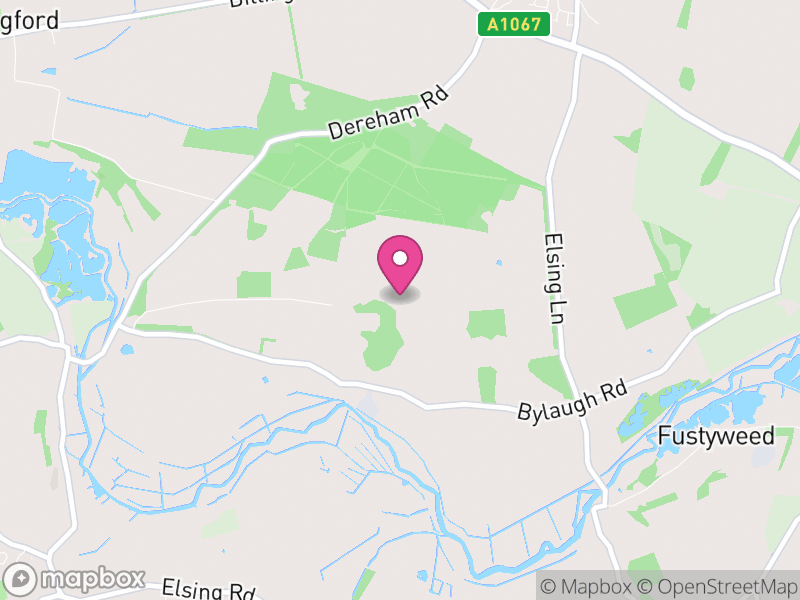 Map of Bylaugh, Breckland