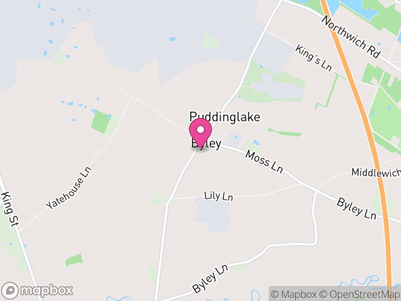 Map of Byley, Cheshire West and Chester