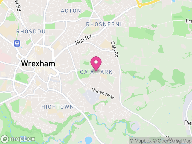 Map of Caia Park, Wrexham