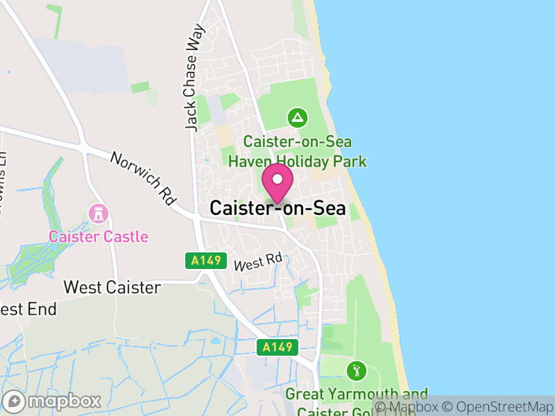 Map of Caister-on-Sea, Great Yarmouth