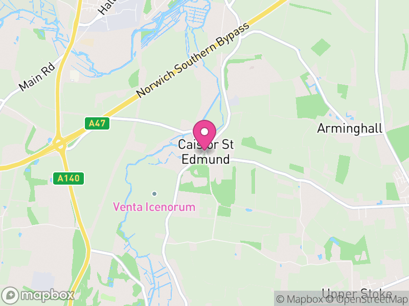 Map of Caistor St Edmund and Bixley, South Norfolk