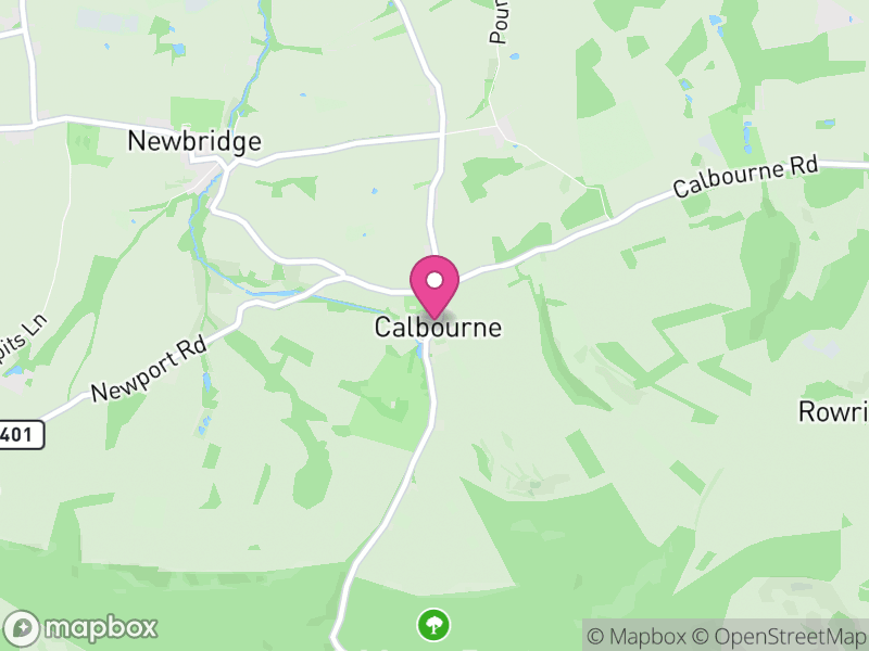 Map of Calbourne, Isle of Wight
