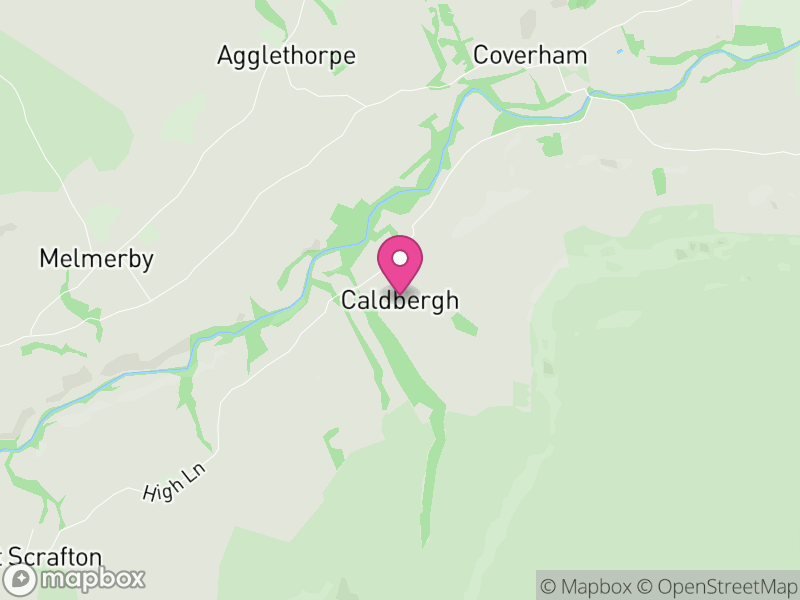 Map of Caldbergh with East Scrafton, North Yorkshire