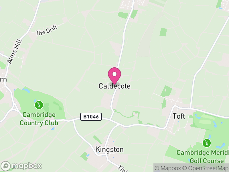 Map of Caldecote, South Cambridgeshire