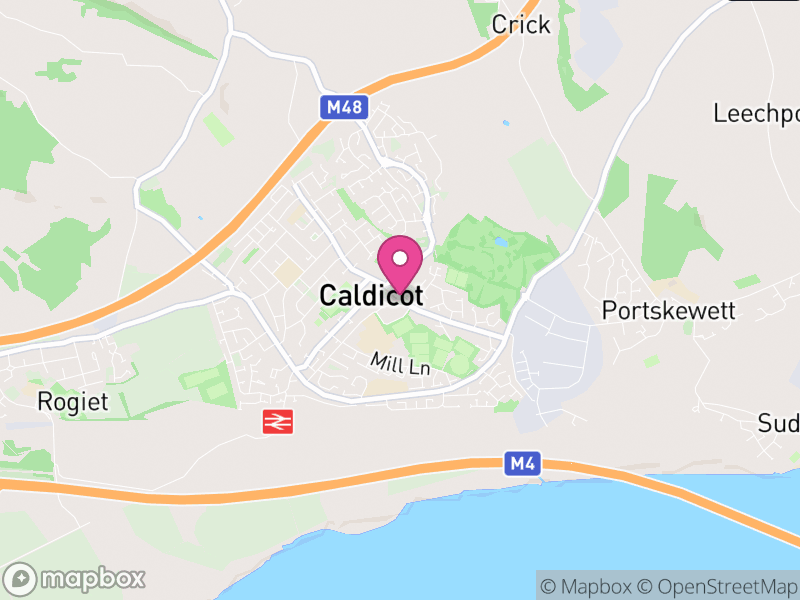 Map of Caldicot, Monmouthshire