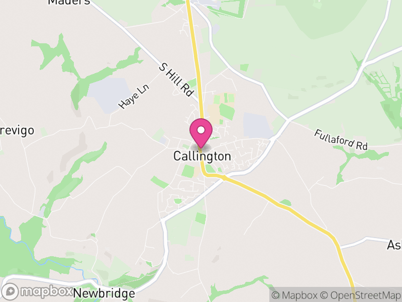 Map of Callington, Cornwall