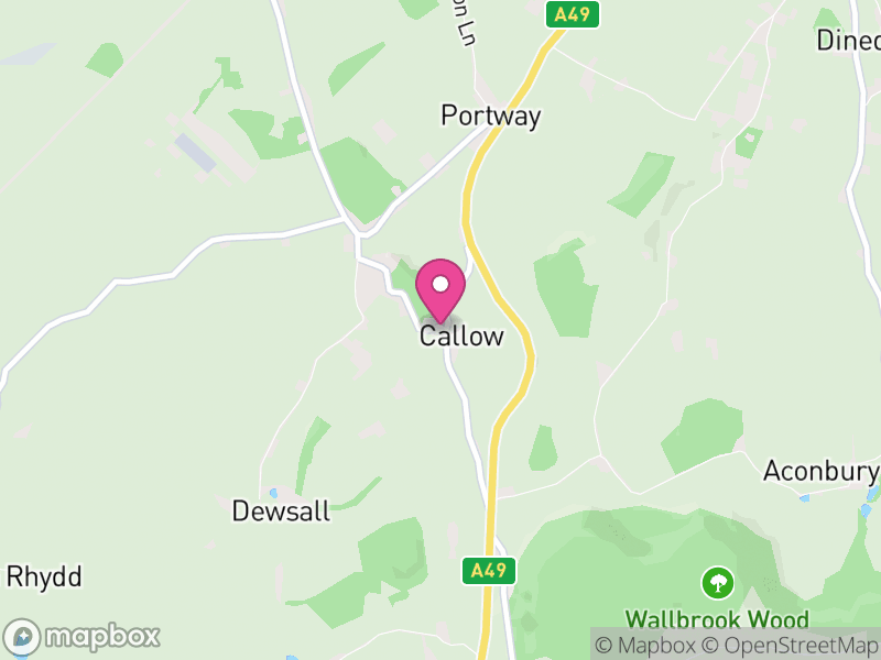 Map of Callow, Herefordshire