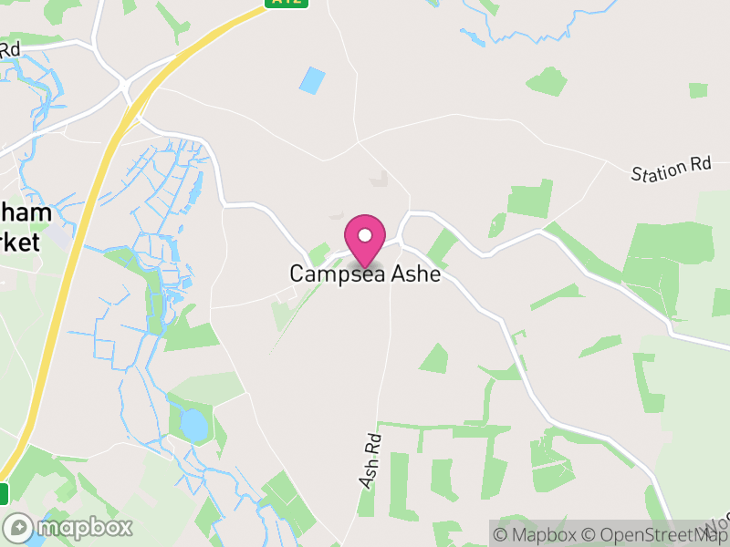 Map of Campsea Ashe, East Suffolk
