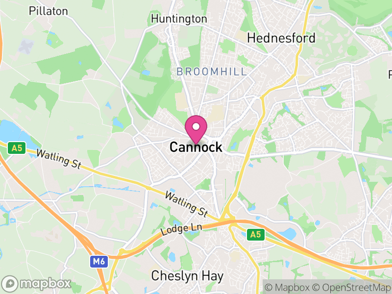 Map of Cannock Chase, Staffordshire