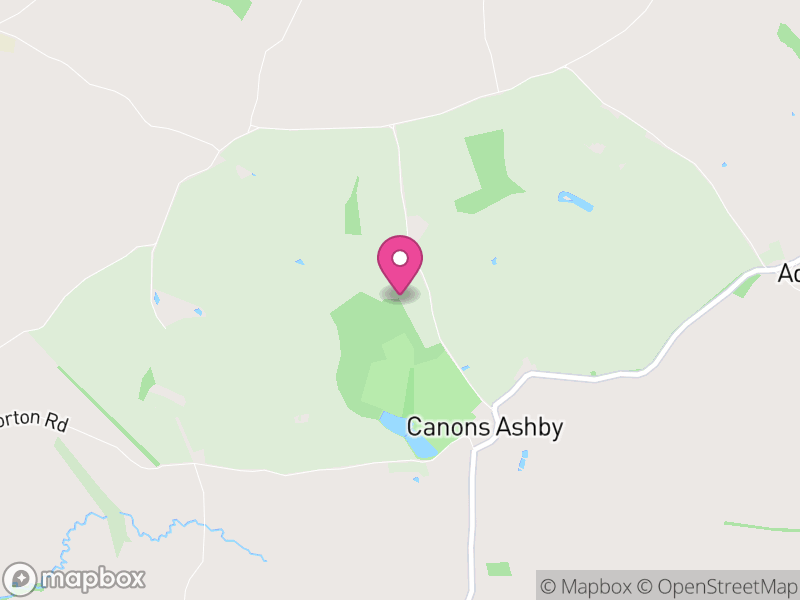 Map of Canons Ashby, West Northamptonshire