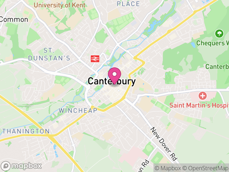 Map of Canterbury, Kent