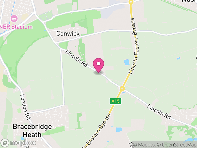 Map of Canwick, North Kesteven