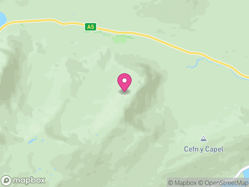 Map of Capel Curig, Conwy