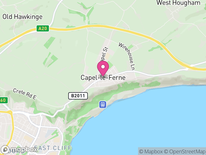 Map of Capel-le-Ferne, Dover