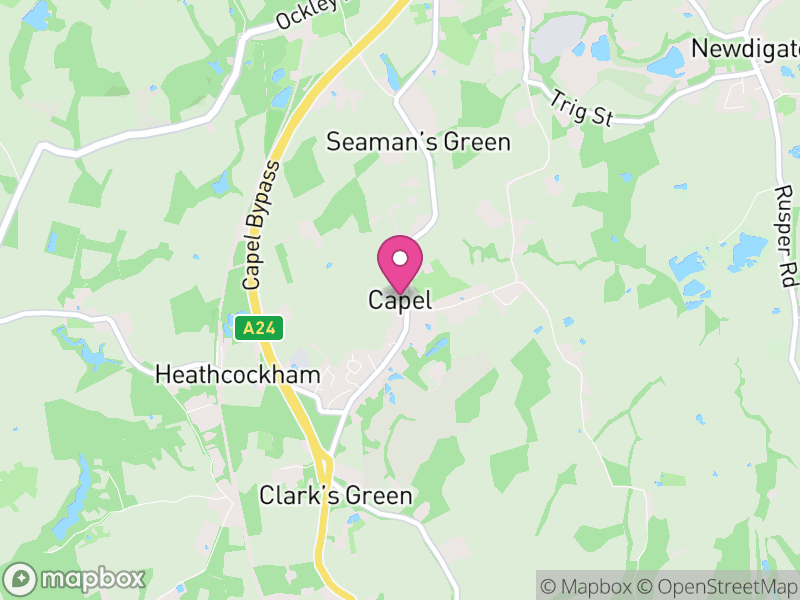 Map of Capel, Mole Valley