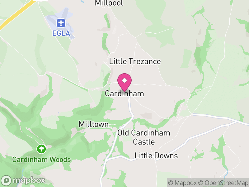 Map of Cardinham, Cornwall