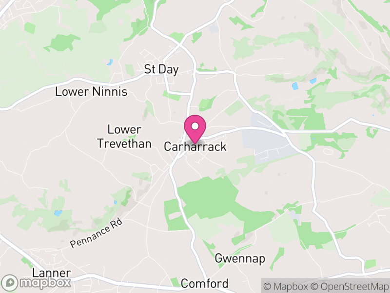 Map of Carharrack, Cornwall