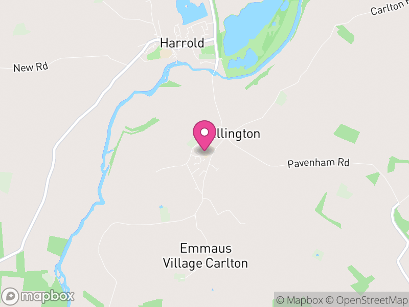 Map of Carlton and Chellington, Bedford