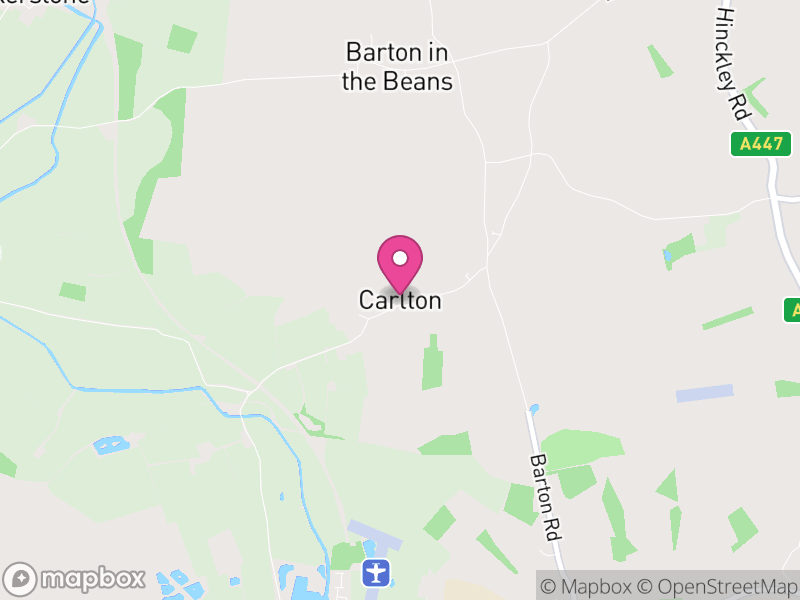 Map of Carlton, Hinckley and Bosworth