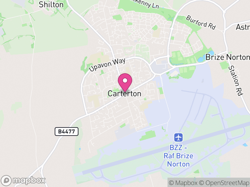 Map of Carterton, West Oxfordshire