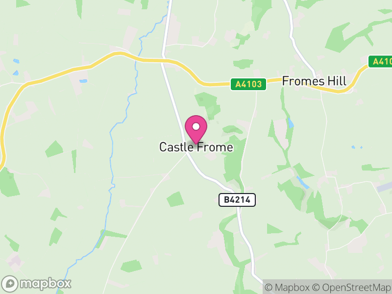 Map of Castle Frome, Herefordshire
