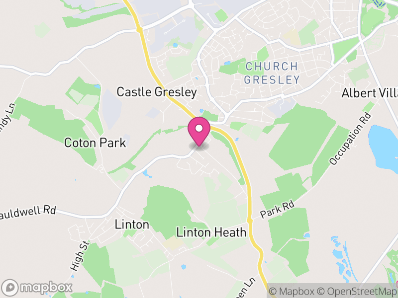 Map of Castle Gresley, South Derbyshire