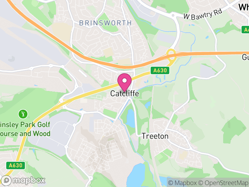 Map of Catcliffe, Rotherham
