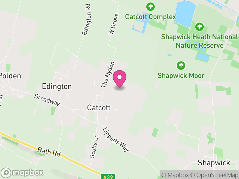 Map of Catcott, Somerset